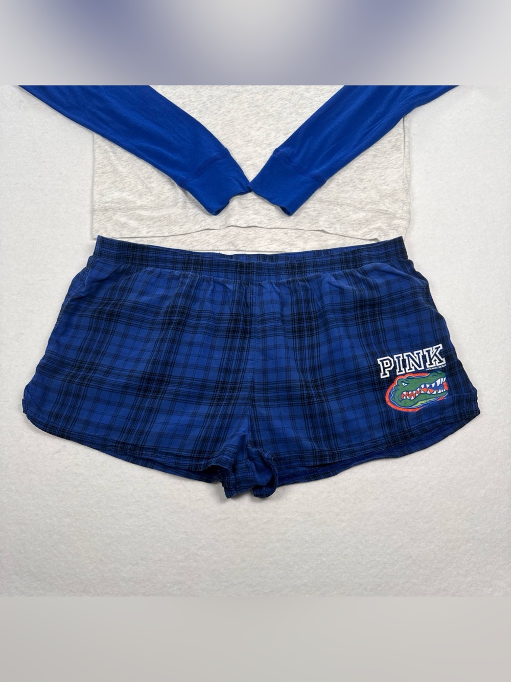 Victoria's Secret PINK X 5th Ocean Collegiate Florida Gator PJ Boxer Raglan Top - Picture 2 of 12